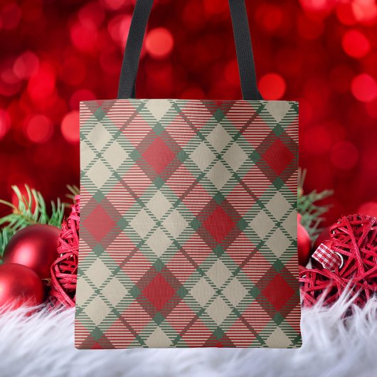 Tote Bag Plaid hivernal moderne tendance saisonnier