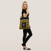 Tote Bag Plaid jaune personnalisé de contrôle de Buffalo (Sur le modèle)