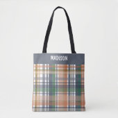 Tote Bag Plaid moderne tendance (Devant)