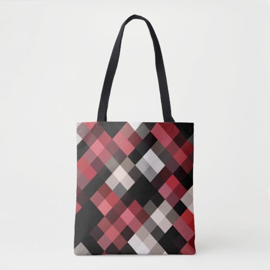 Tote Bag Plaid noir noir (Devant)