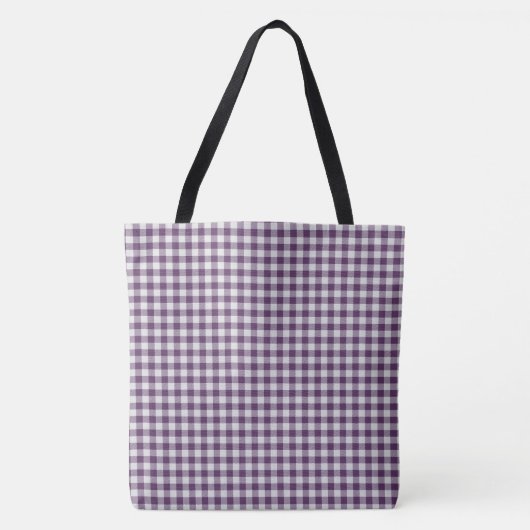 Tote Bag Plaid violet (Devant)