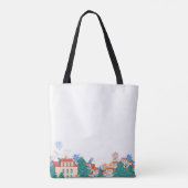 Tote Bag Plain bag with street scene along the base (Dos)