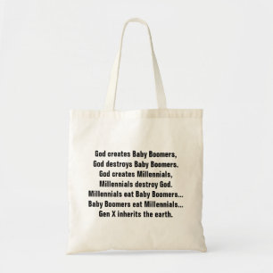 Tote Bag Plaisanterie millénaire drôle de baby boomer de la