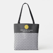 Tote Bag Plaisir Polka Dot Imprimer Pickleball Paddle Perso (Dos)