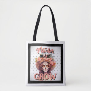 Tote Bag Plaisirs crâne de sucre rose