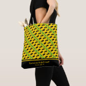 Tote Bag Plan de la JAMAÏQUE | Écriture chrétienne | JAUNE (De près)