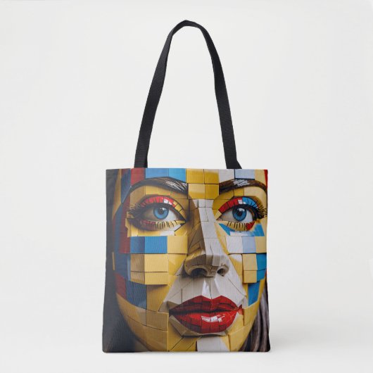 Tote Bag "Plan de l'humanité" - Un portrait cubiste (Devant)
