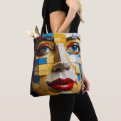 Tote Bag "Plan de l'humanité" - Un portrait cubiste (De près)