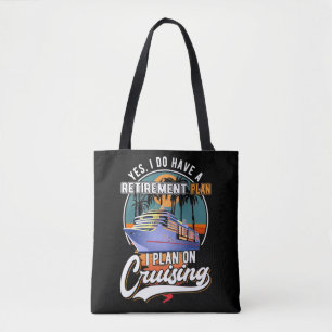 Tote Bag Plan de retraite de croisière Funny Cruise Ship Re