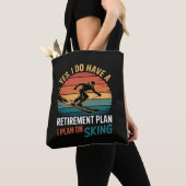 Tote Bag Plan de retraite drôle Ski à la retraite (De près)