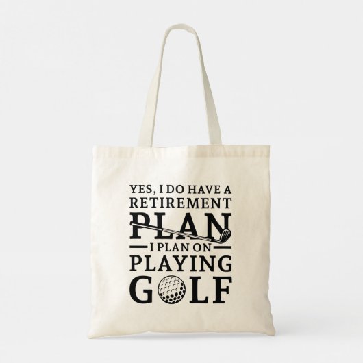 Tote Bag Plan de retraite Golf (Dos)