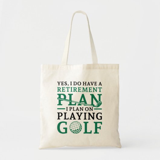 Tote Bag Plan de retraite Golf (Devant)