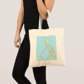 Tote Bag Plan des Philippines avec couleurs (Devant (produit))