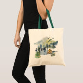 Tote Bag Plan forestier de l'aquarelle (Devant (produit))