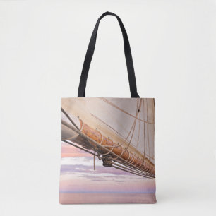 Tote Bag Plan rapproché de voile et de cordes Maine,