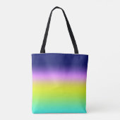 Tote Bag Planche de couleurs d'été Ombre violet jaune vert  (Dos)