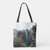 Tote Bag Planches de surf et palmiers de Summer Suite (Dos)