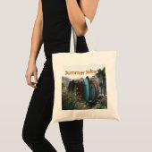 Tote Bag Planches de surf et palmiers de Summer Suite (Devant (produit))
