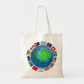 Tote Bag Planète de drapeau (Devant)