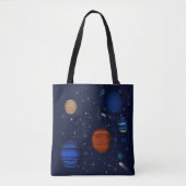 Tote Bag Planètes et galaxies dans l'espace (Devant)