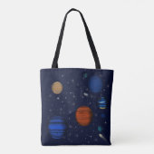 Tote Bag Planètes et galaxies dans l'espace (Dos)