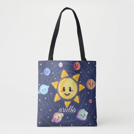 Tote Bag Planètes Galaxie spatiale (Devant)