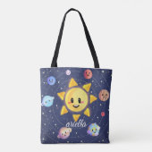 Tote Bag Planètes Galaxie spatiale (Dos)