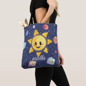 Tote Bag Planètes Galaxie spatiale (De près)
