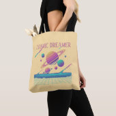 Tote Bag Planètes Rétro Vaporwave Synthwave (De près)