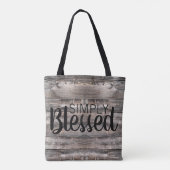 Tote Bag PLANQUES patinées EN BOIS simplement bénis (Dos)