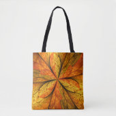 Tote Bag Plante d'automne, Abstrait moderne Fractal Art Lea (Devant)