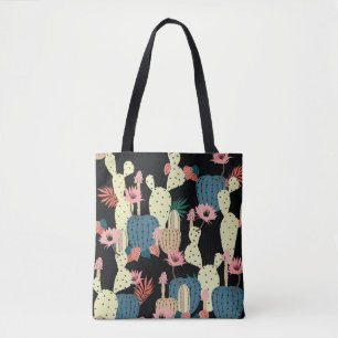 Tote Bag Plante de Cactus : Motif botanique Vintage