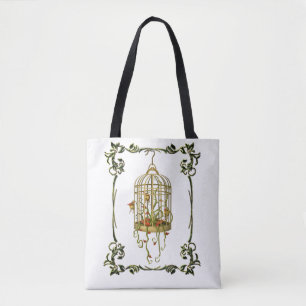 Tote Bag Plante de cloche Jingle dans une cage à oiseaux fo