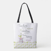 Tote Bag Plante en pot Licorne Mignonne et Citation d'Ensei (Dos)