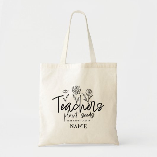 TOTE BAG PLANTE ENSEIGNANT LES GRAINES QUI CROISSENT POUR T (Devant)