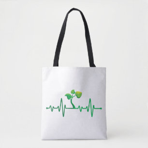 Tote Bag Plante Heartbeat - Botany Botanist Gardening Plant