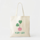 Tote Bag Plante Lady Leafy Houseplant Illustré (Devant)