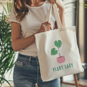 Tote Bag Plante Lady Leafy Houseplant Illustré