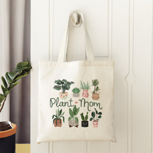 Tote Bag Plante Maman Fun & mignon Aquarelle Pointez Plante