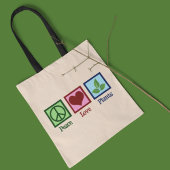 Tote Bag Plante Nursery Peace Love Plantes