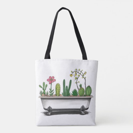 Tote Bag Plantes de Cactus mignons (Dos)