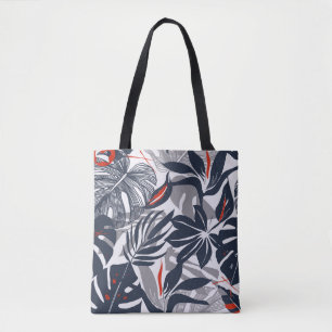 Tote Bag Plantes de la jungle : Floral Bio sans joint