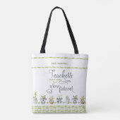 Tote Bag Plantes en pot d'animaux mignons et citation d'ens (Dos)