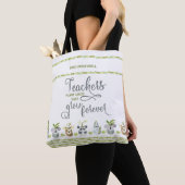 Tote Bag Plantes en pot d'animaux mignons et citation d'ens (De près)