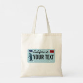 Tote Bag Plaque de licence California Sasquatch (Dos)
