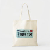Tote Bag Plaque de licence California Sasquatch (Devant)