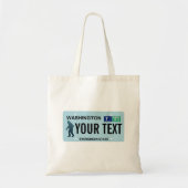 Tote Bag Plaque de licence Washington Sasquatch (Devant)