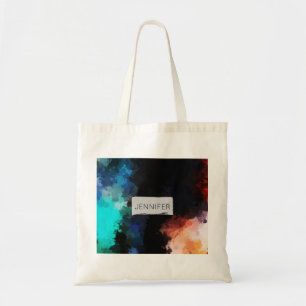 Tote Bag Plaques de peinture Abstraites modernes noir orang