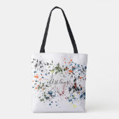 Tote Bag Plaques de peinture Messy Moderne Abstrait Votre n (Dos)