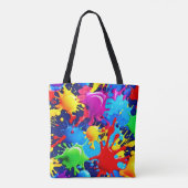 Tote Bag Plaques de peinture vives : une instruction de cou (Dos)